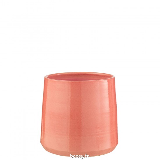 J Line Cachepot Rond Ceramique Rose Large JLine 43053 by Jolipa 43053.