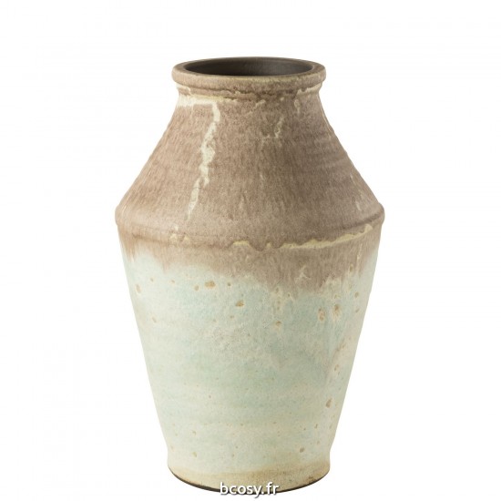 J-Line J Line Grands vases Grand vase Vases hauts Vase haut. Jolipa Vase Nice Ceramique Aqua Gris Large.
