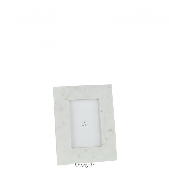 J-Line J Line Cadre photo simple Cadres photo simple Jolipa Cadre Photo 10X15 Mabre Blanc Small.