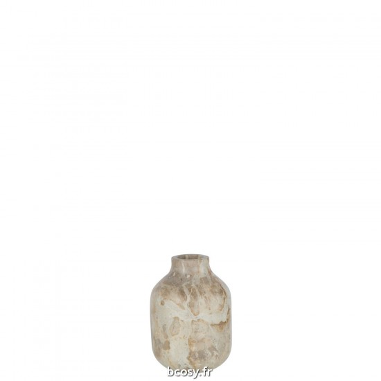 J Line Vase Bouteille Marbre Beige Large JLine 43917 by Jolipa 43917.