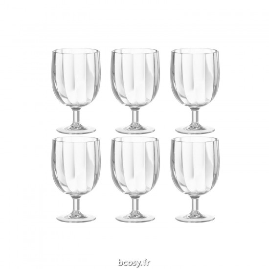 J Line Boite De 6 Veere A Vin Plastique Transparent JLine 43943 by Jolipa 43943.