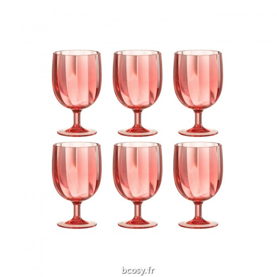 J Line Boite De 6 Veere A Vin Plastique Rouge JLine 43947 by Jolipa 43947.