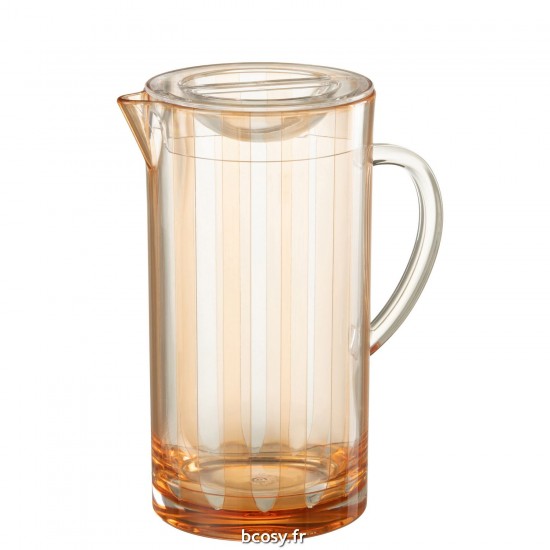 J-Line J Line Carafe Pichet Jolipa Cruche Melanie Plastique Orange.