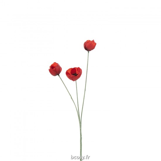 J Line Coquelicot Tige Artificiel Rouge JLine 43993 by Jolipa 43993.