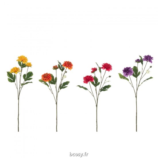 J-Line J Line fleurs Jolipa Dahlia Ying Artificiel Mix Assortiment De 4.