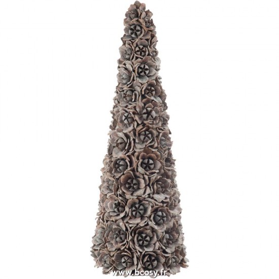 J-Line cones de noel Jolipa Jline Cone Pomme De Pin Gris Paillettes Large
