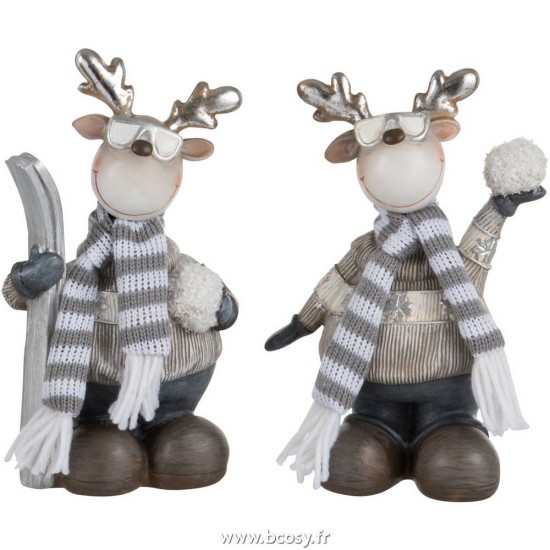 J Line Renne+Lunettes Resine Blanc Gris Medium Jline 86416 by Jolipa 86416 Assortiment de 2 pcs