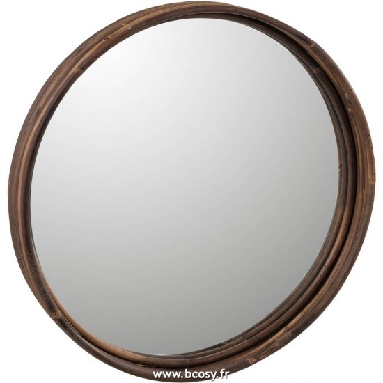 J Line Plateau Miroir Rond Rotin Large Jline 91329 by Jolipa 91329