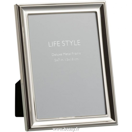 J Line Cadre Photo Classique 13X18 Metal Argent Medium L16xB20 cm Jline 93209 by Jolipa 93209