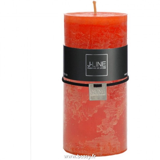 J Line Bougie Cylindre Orange L 72H Jline 93527 by Jolipa 93527