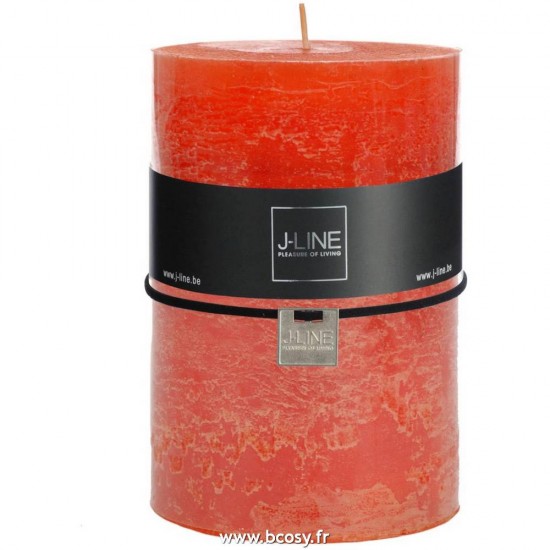 J Line Bougie Cylindre Orange XL 120H L10xB10xH15 cm Jline 93529 by Jolipa 93529