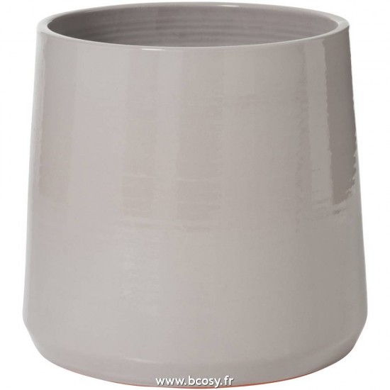 J-Line cachepots de fleur Jolipa Jline Cachepot Rond Ceramique Gris Extra Large