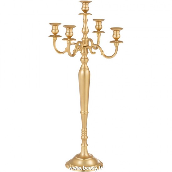 J-Line chandeliers candélabres Jolipa Jline Chandelier 5 Bras Aluminium Mat Or Large