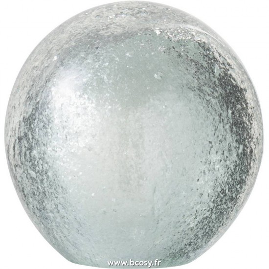 J-Line presse papiers Jolipa Jline Presse Papier Flocons Verre Argent Transparent Large