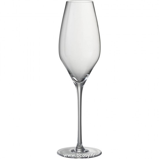 J Line Verre A Champagne Leti Verre Transparent 26H Jline 97021 by Jolipa 97021 Assortiment de 6 pcs