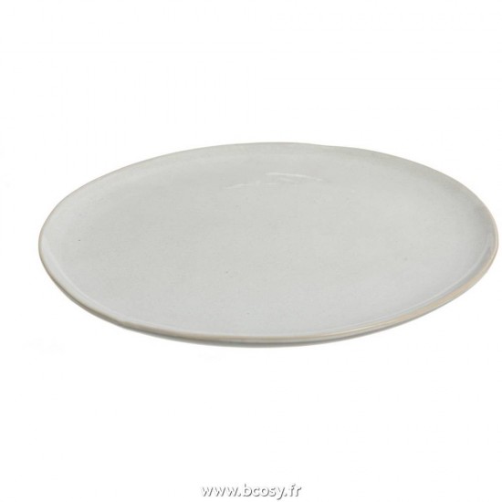 J-Line assiettes de présentation Jolipa Jline Assiette Noa Ceramique Blanc Large