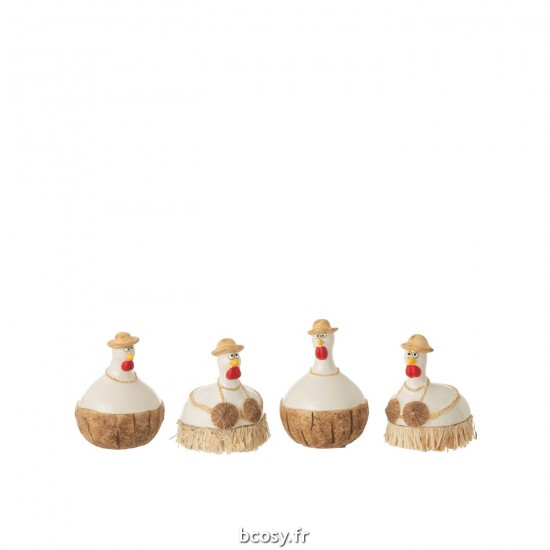 J-line 33120 Jolipa JLine figurines poules chats j line.