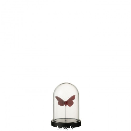J-line 37061 Jolipa JLine objets deco cloche en verre avec objet.