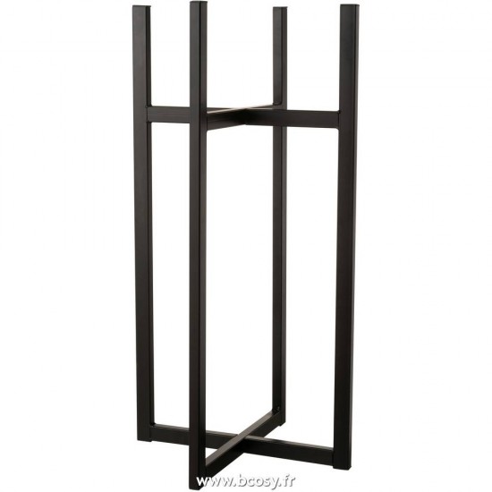 J-Line cachepots de fleur Jolipa Jline Pied Pour Cache Pot Panier Elsa Metal Noir Medium