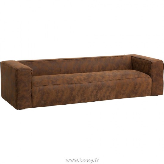 J-Line canapés fauteuils 4 trois personnes Jolipa J Line Jline Canape 4P Moderne Brun