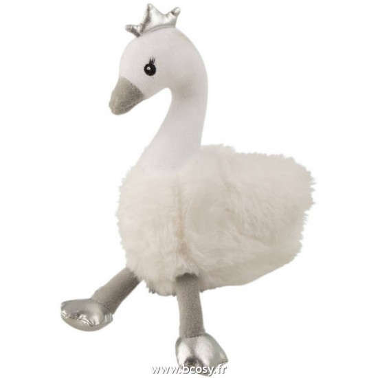 J-Line animals en peluche peluches Jolipa J Line Jline Cygne Peluche Blanc Gris Argent Small