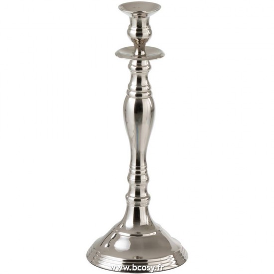 J-Line chandeliers candélabres Jolipa Jline Candleholder Classic Aluminium Silver Small