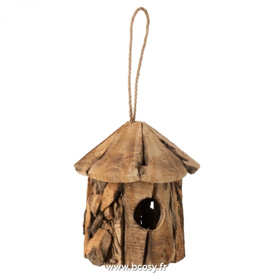 J-Line nichoirs Jolipa J Line Jline Bird House Round Wood Brown