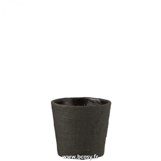 J-Line cachepots de fleur Jolipa J Line Jline Flowerpot Bar Cement Black Medium