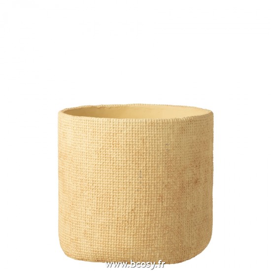 J-Line cachepots de fleur Jolipa J Line Jline Flowerpot Sunny Cement Beige Large