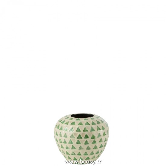 J-Line vases Jolipa J Line Jline Vase Nuye Boule Mosaique Bambou Vert