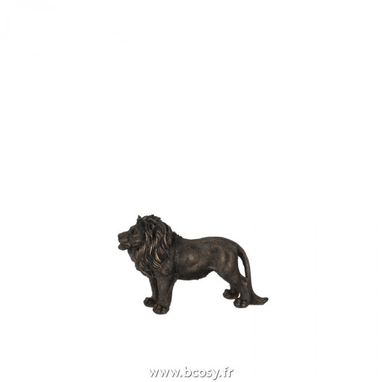 J-Line animal animaux statuettes Jolipa J Line Jline Lion Poly Bronze Small