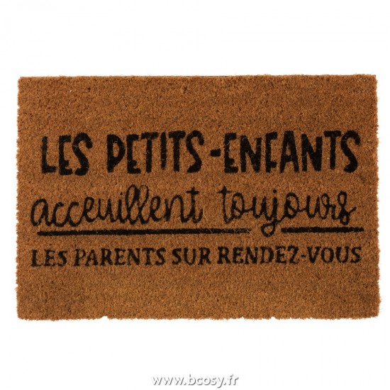 J-Line paillassons Jolipa J Line Jline Paillasson Petits Enfants Coco Naturel Noir