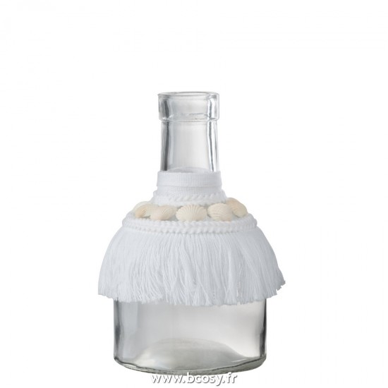 J-Line vases Jolipa J Line Jline Vase Coquillages Verre Textile Blanc Medium