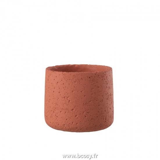 J-Line cachepots de fleur Jolipa J Line Jline Cachepot Potine Ciment Terracotta Medium
