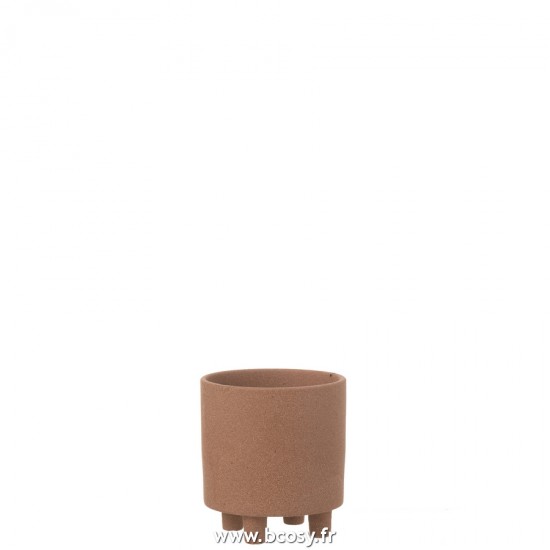 J-Line cachepots de fleur Jolipa J Line Jline Cache Pot Thibault Ceramique Marron Small