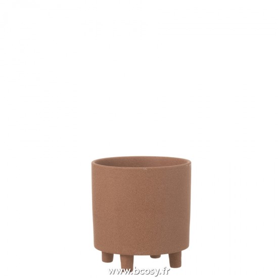 J-Line cachepots de fleur Jolipa J Line Jline Cache Pot Thibault Ceramique Marron Medium