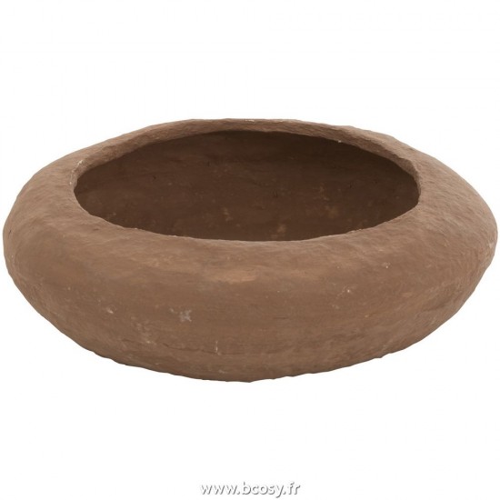 J-Line plats Jolipa J Line Jline Bol Rond Papier Mache Brun