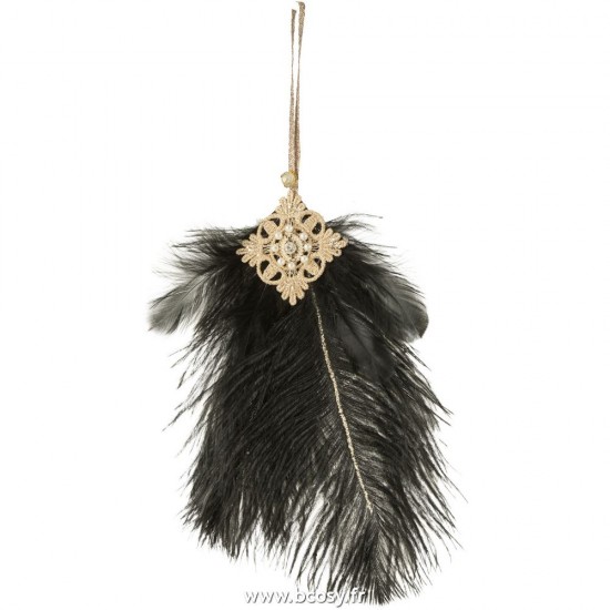 J-Line pendeloques Jolipa J Line Jline Suspension Plumes Noir Strass