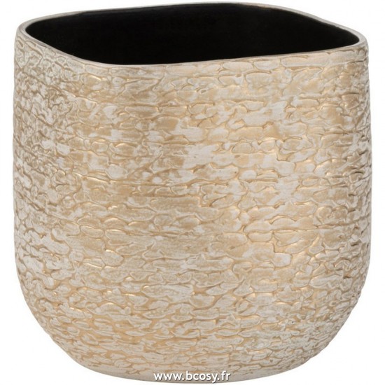 J-Line cachepots de fleur Jolipa J Line Jline Cache Pot Audrey Ceramique Champagne Extra Small