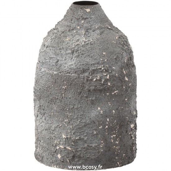 J-Line vases Jolipa J Line Jline Vase Effy Rugueux Metal Gris