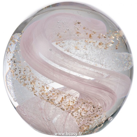 J-Line presse papiers Jolipa J Line Jline Presse Papier Guirlande Verre Or Rose Blanc Small