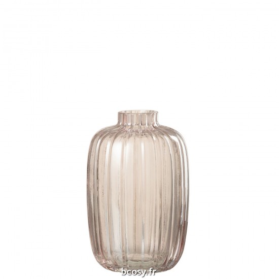 J-Line J Line vases Jolipa Vase Ligne Verre Rose Small.