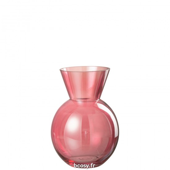 J-Line J Line vases Jolipa Vase Boule Verre Rouge Medium.