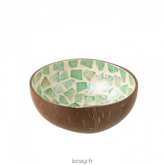 J-Line J Line bols Jolipa Bol Coconut Mosaique Noix De Coco Coquillage Vert.