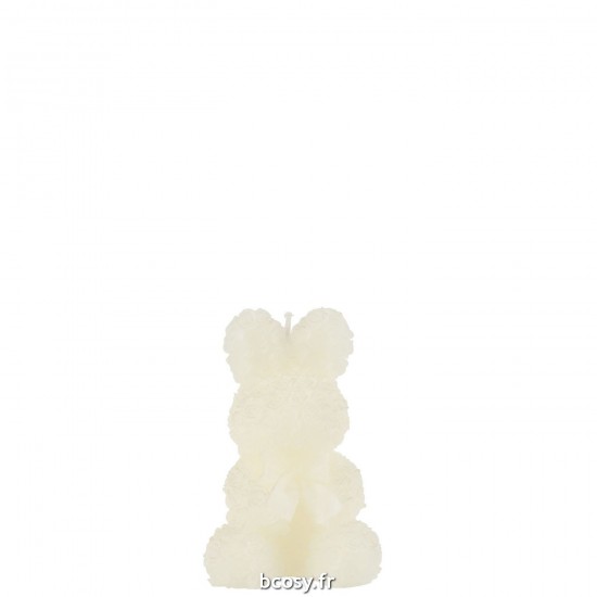 J-Line J Line bougies Jolipa Bougie Lapin Blanc Small 8H.
