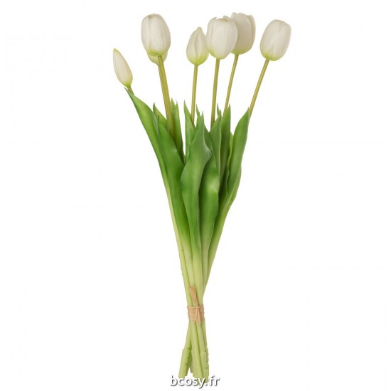 J-Line J Line bouquets de fleurs Jolipa Bouquet Tulipes 7Pieces Pu Rose Pale Large.