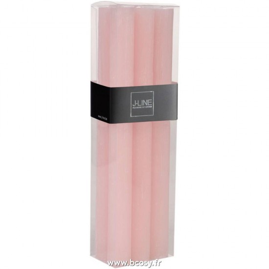 J-Line J Line bougies Jolipa Boite 6 Boug Rose Pou 9H.