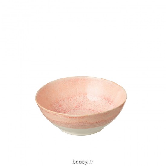 J-Line J Line bols a petit dejeuner Jolipa Bol Lara Porcelaine Saumon Large.