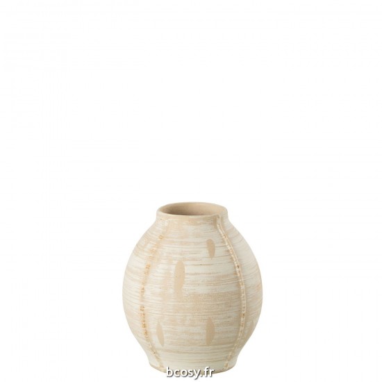 J-Line J Line vases Jolipa Vase Rond Pierre Beige Small.