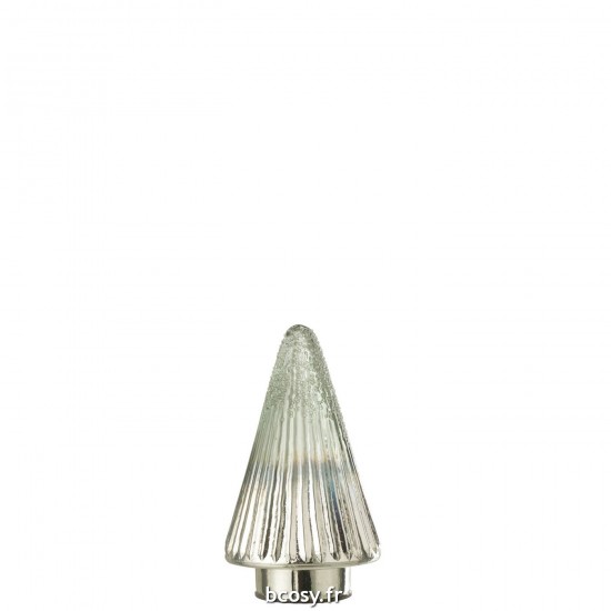 J-Line J Line arbres sapins de noel sur pied Jolipa Sapin De Noel Cotele Verre Argent Trans Small.
